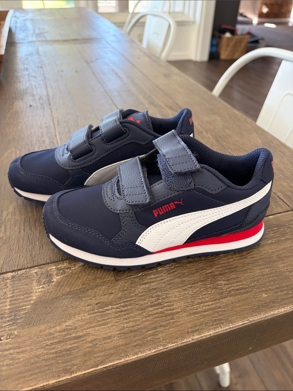 Puma ST Runner v4 NL V PS in navy and red size 13